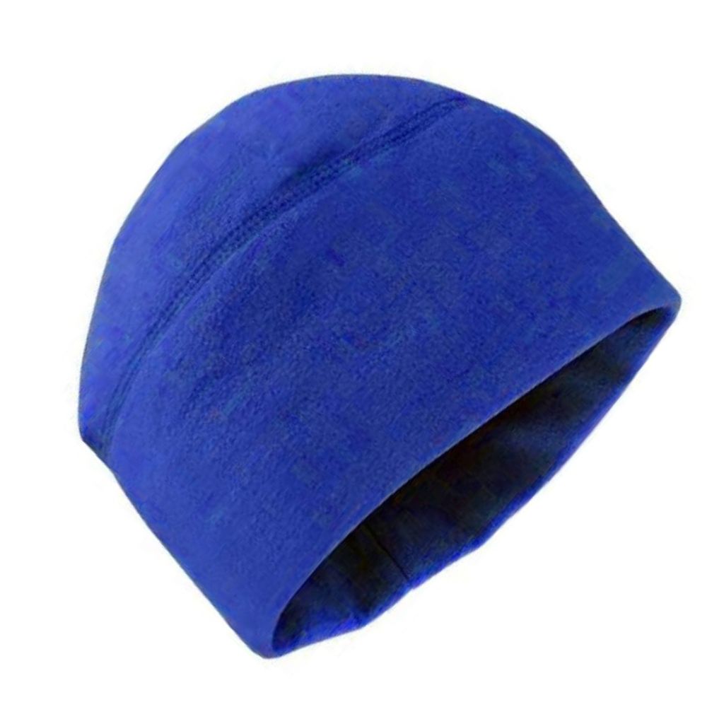 Microfleece Winter Watch Cap, Warm Polar Fleece Beanie Blue