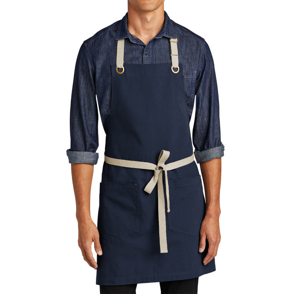 Men's Canvas Full-Length Adjustable Neck Two-Pocket Apron