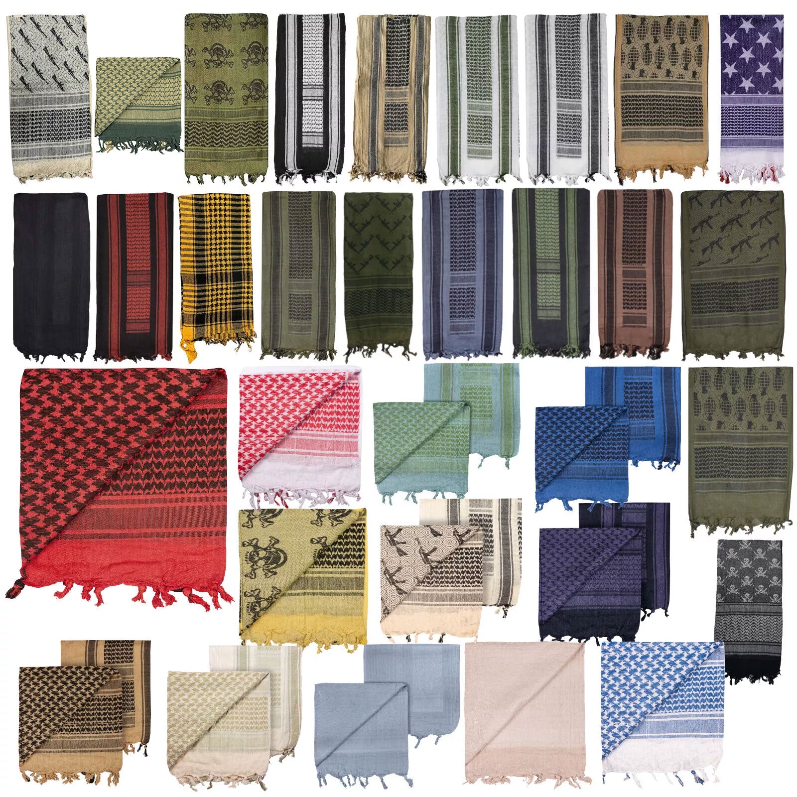Mafoose Unisex Military Shemagh Head Neck Tactical Desert Scarf Wrap 43" x 41"