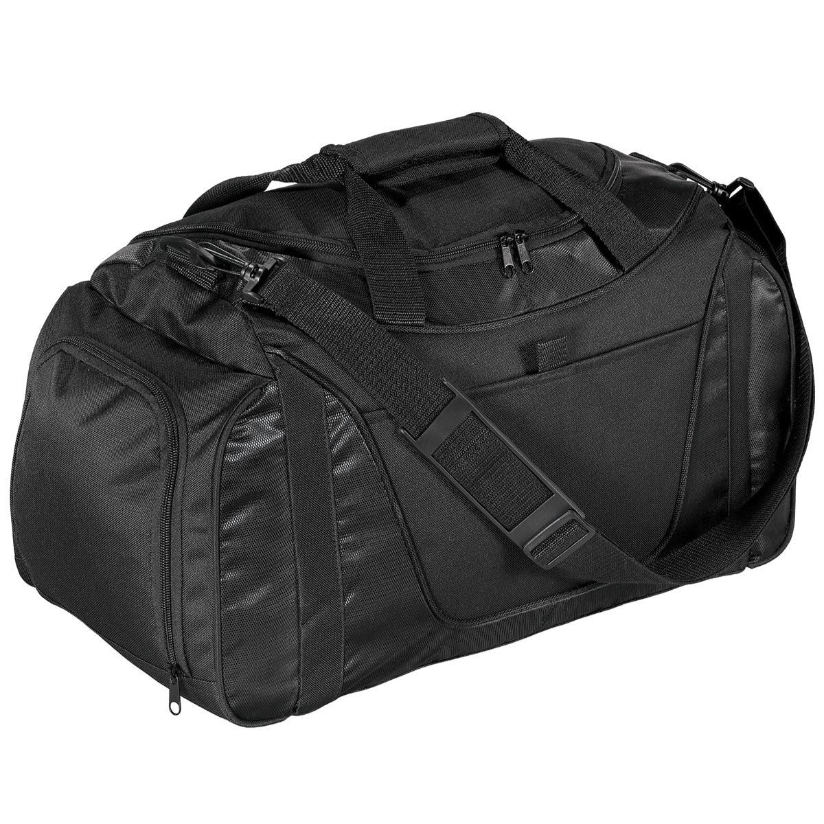 Multi Pockets with Adjustable Strap Small Two-Tone Duffel Compact Bag
