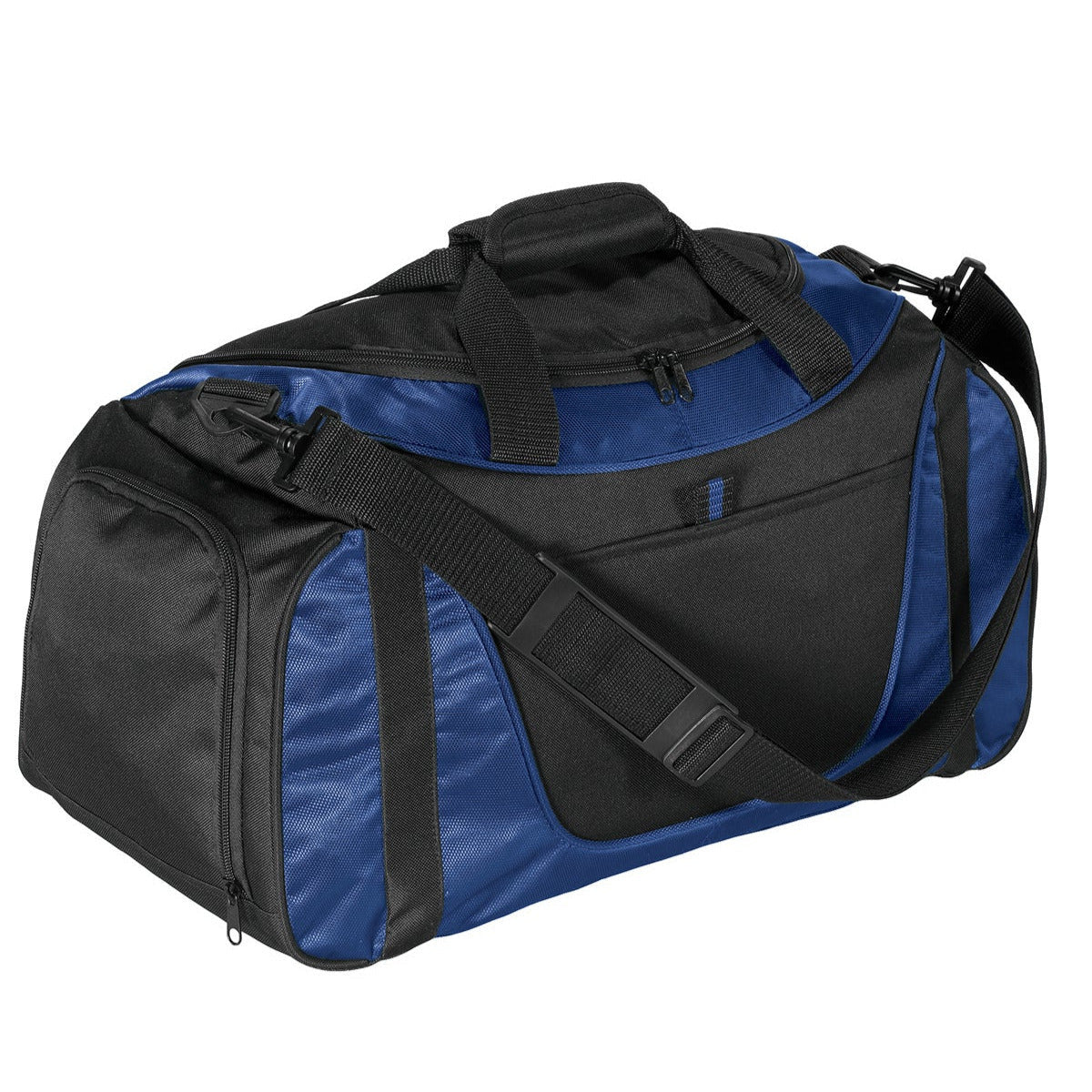 Multi Pockets with Adjustable Strap Small Two-Tone Duffel Compact Bag