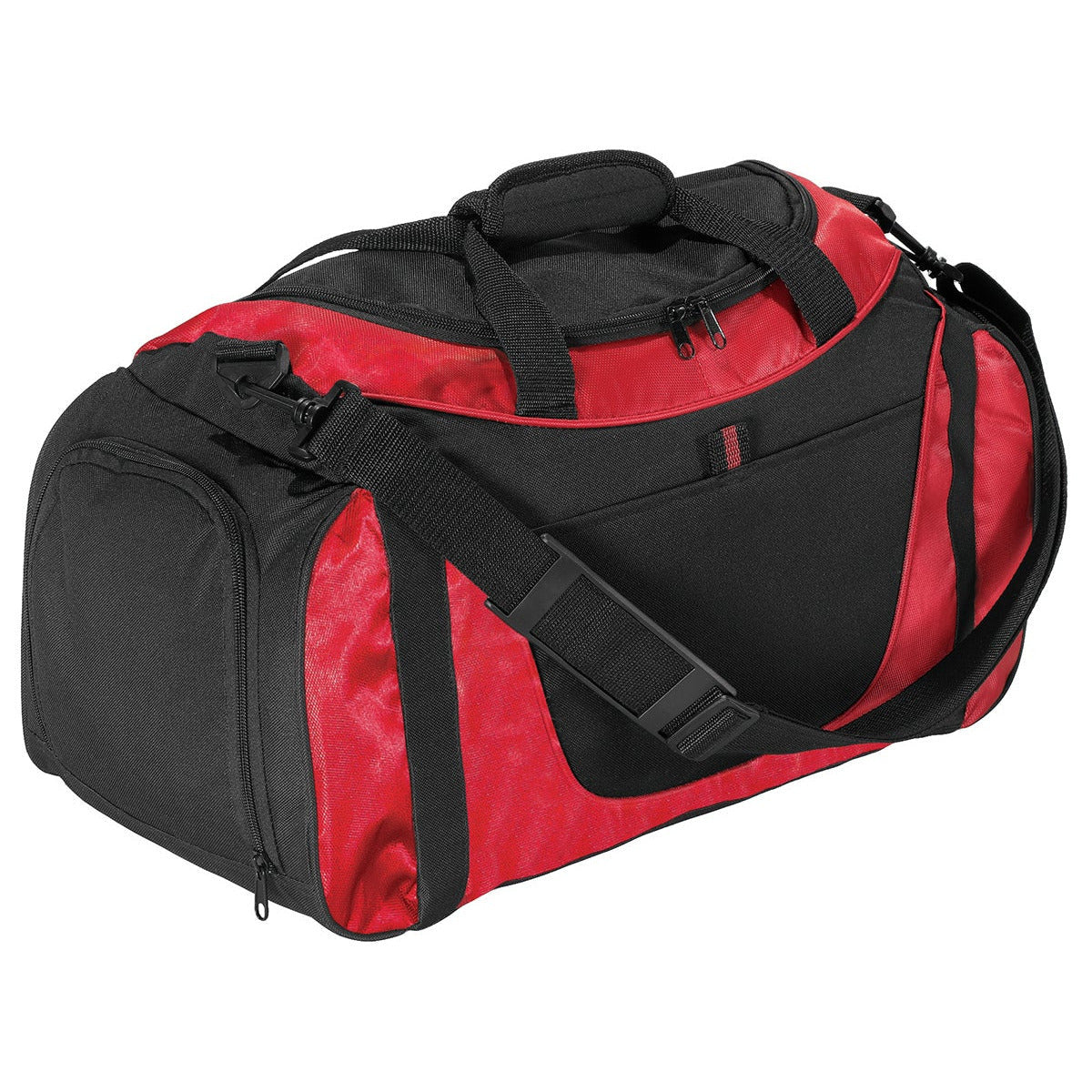 Multi Pockets with Adjustable Strap Small Two-Tone Duffel Compact Bag
