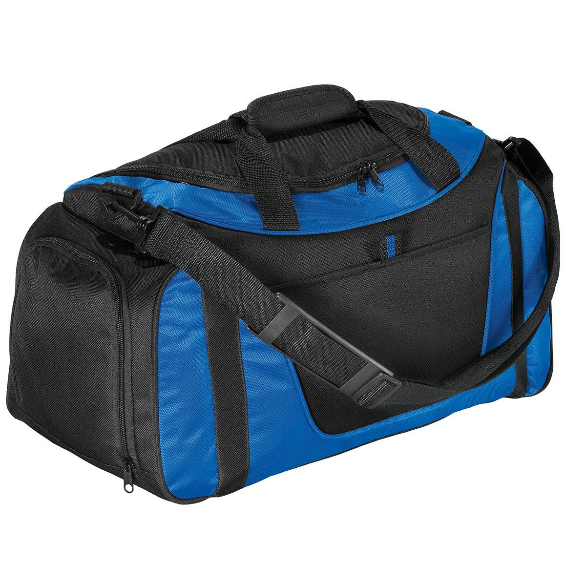 Multi Pockets with Adjustable Strap Small Two-Tone Duffel Compact Bag