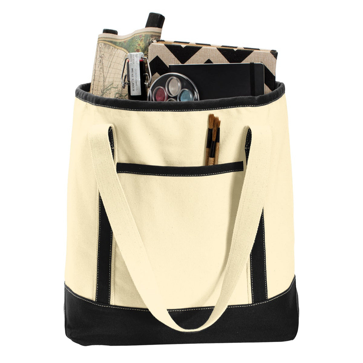 Large Cotton Canvas Tote Perfect for the Beach Shopping and Events