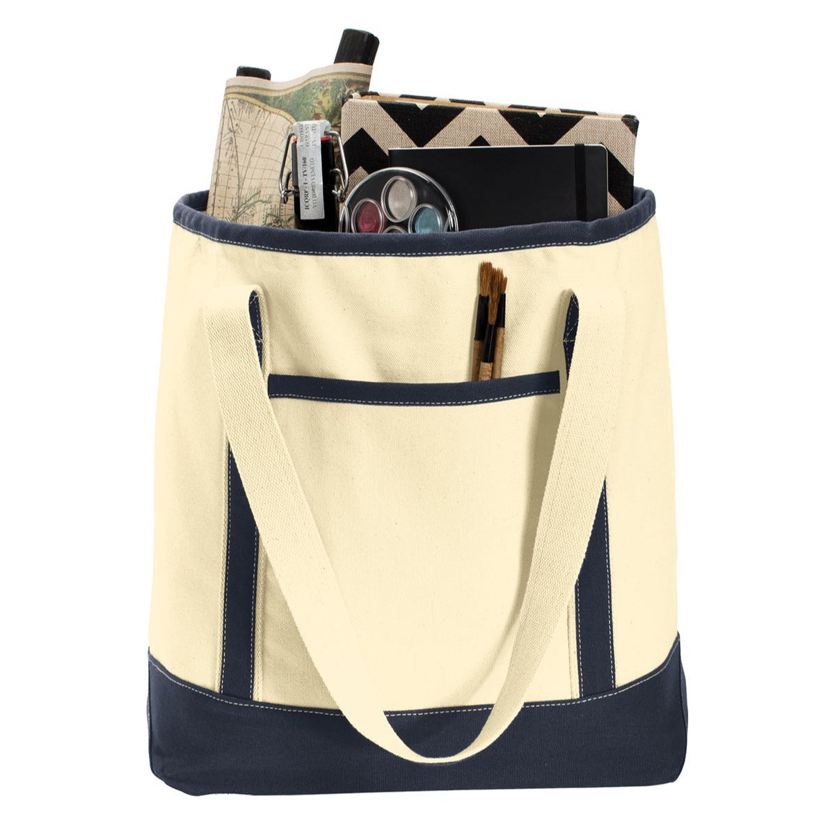 Large Cotton Canvas Tote Perfect for the Beach Shopping and Events