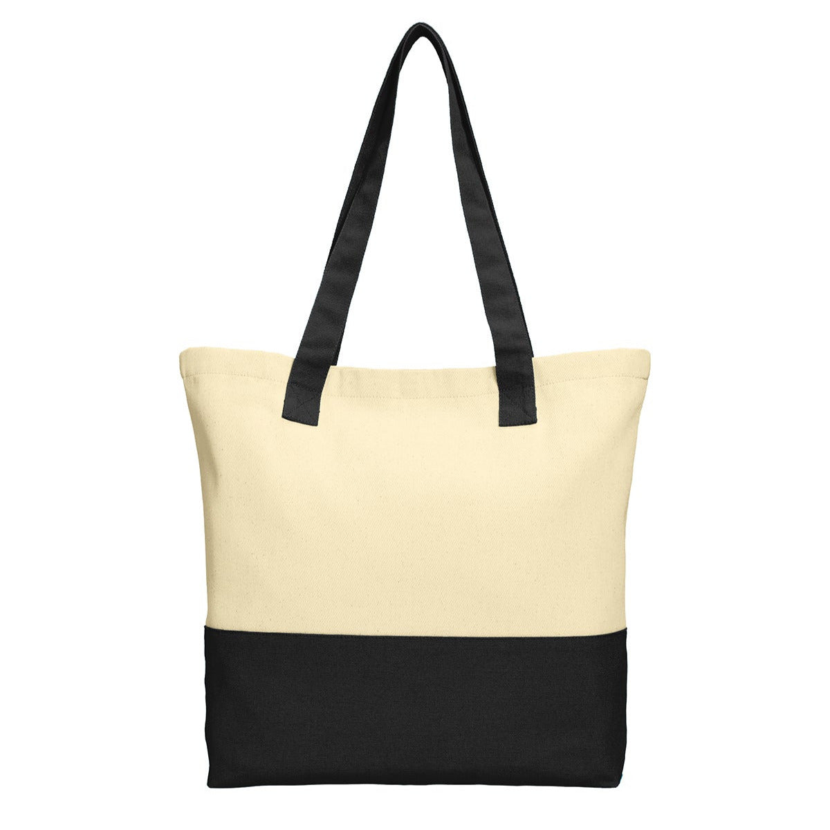 Colorblock Cotton Tote Modern Style with Everyday Function
