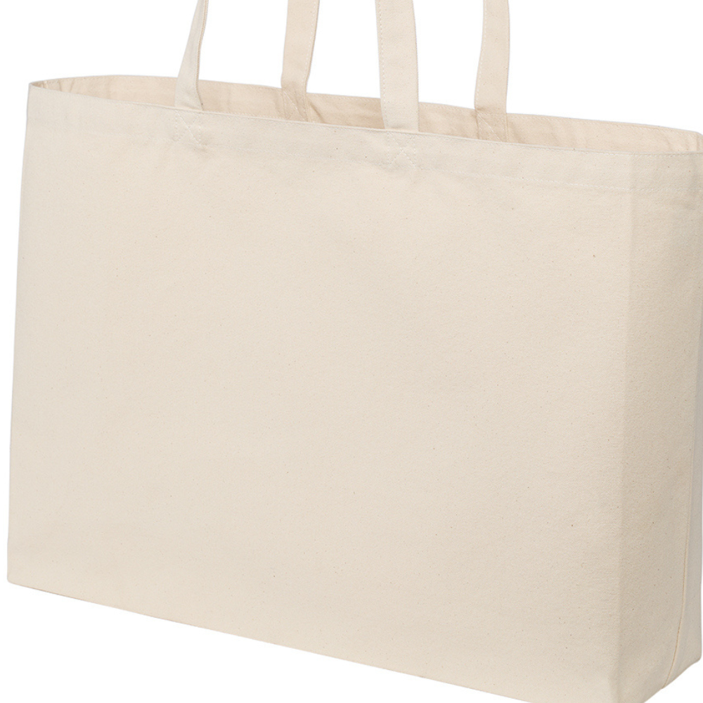 Cotton Canvas Jumbo Tote Bag with Spacious Interior