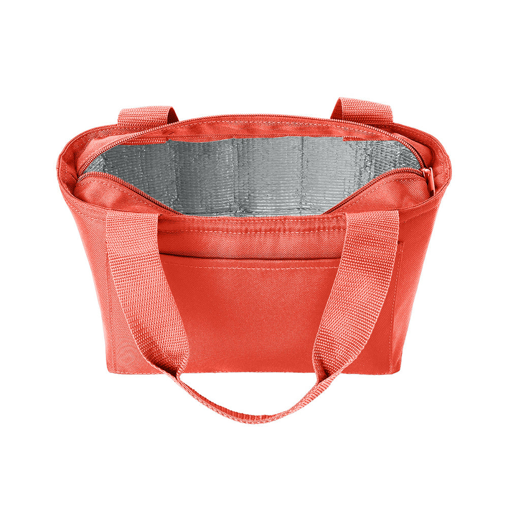 Insulated Zippered Compartment & Front Pocket Lunch Tote
