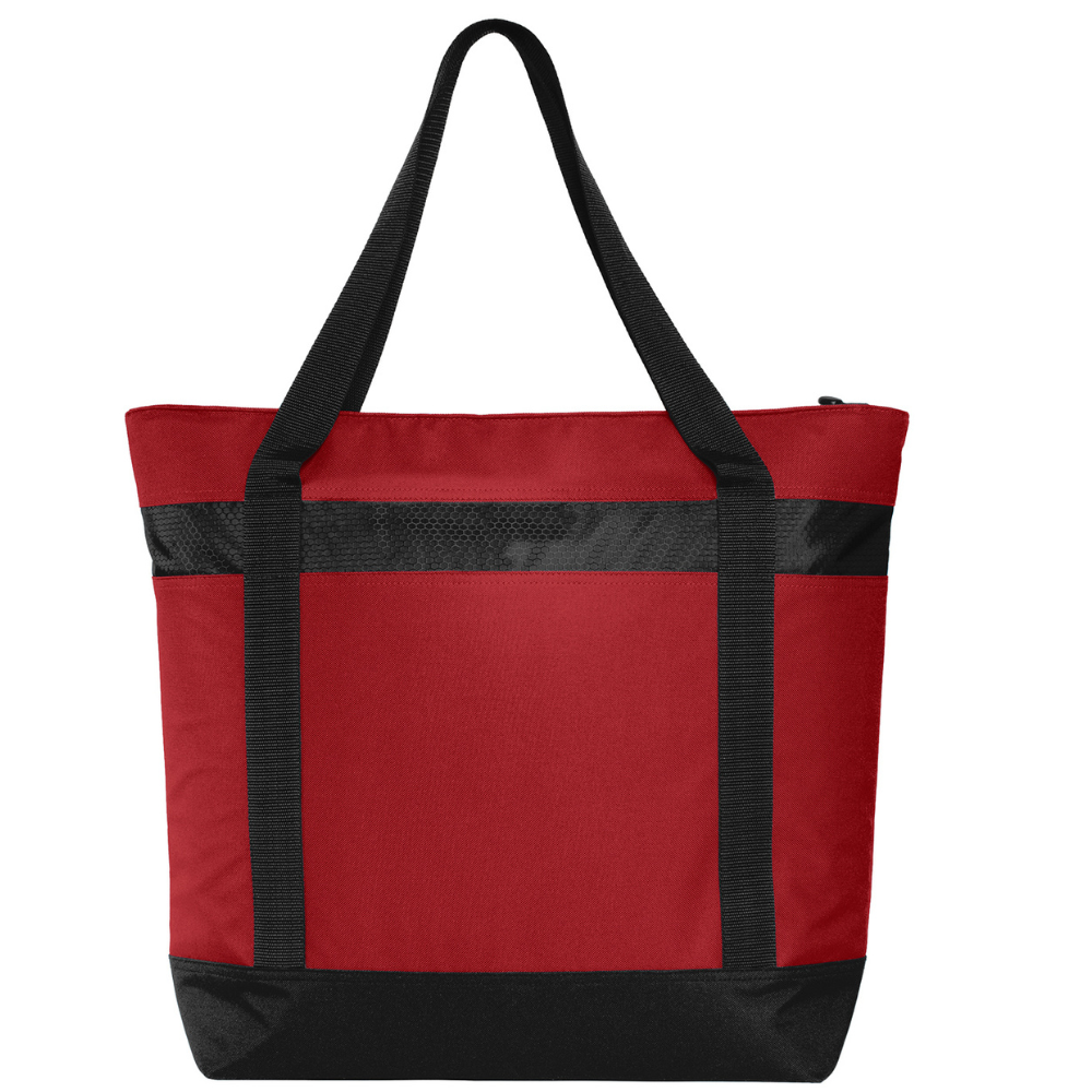 Large Tote Cooler Bag with Zippered Top & Water-Resistant Lining