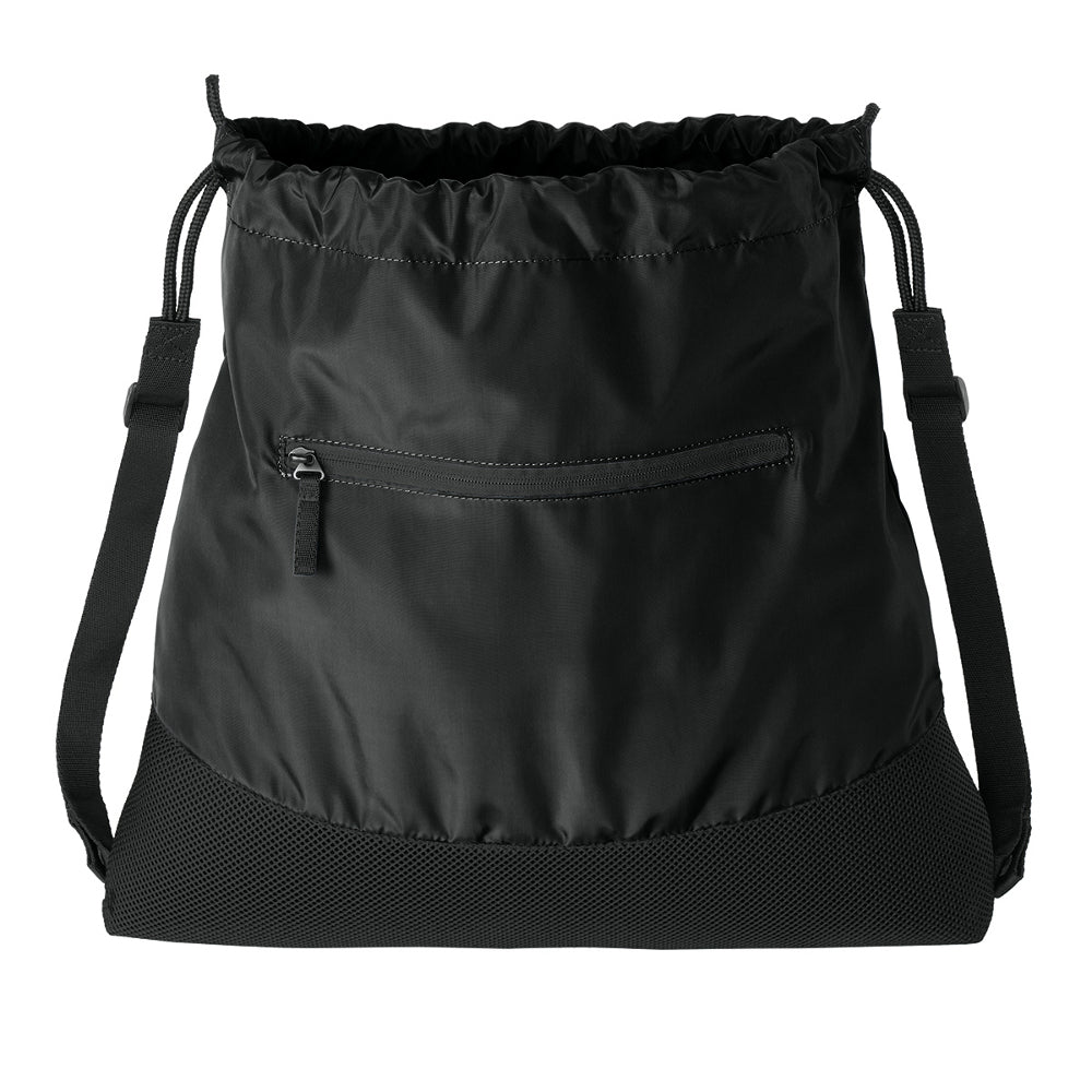 Agility Mesh Drawcord Closure Front Zippered Pocket Cinch