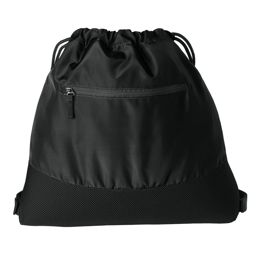 Agility Mesh Drawcord Closure Front Zippered Pocket Cinch