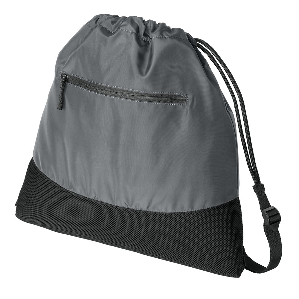 Agility Mesh Drawcord Closure Front Zippered Pocket Cinch