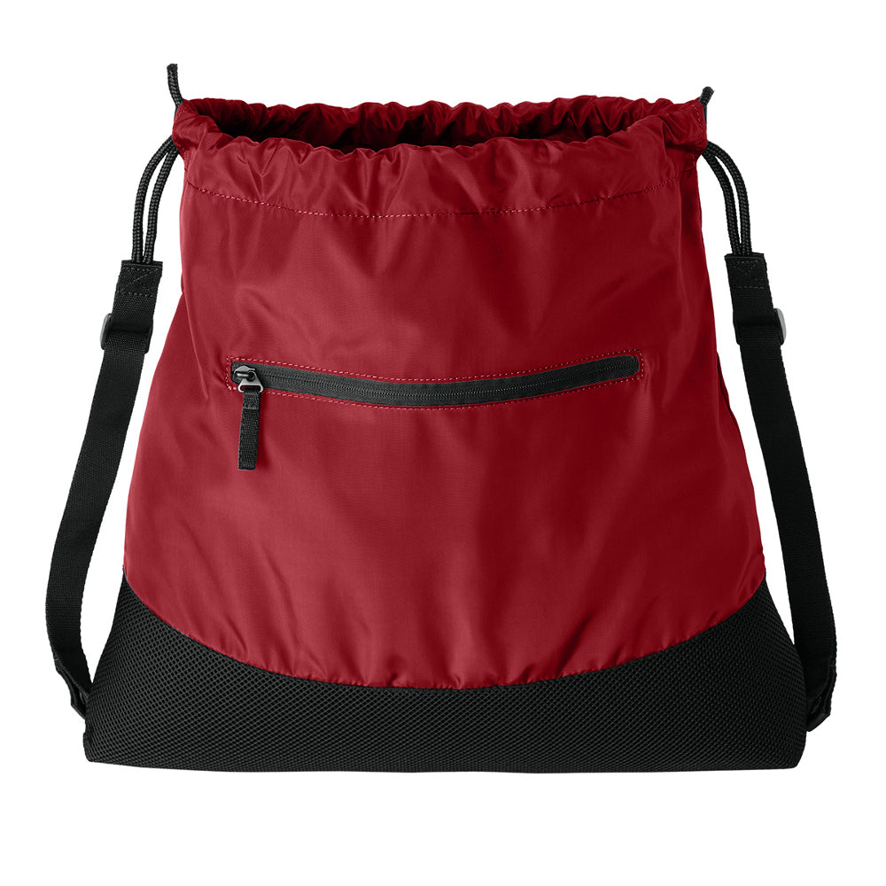 Agility Mesh Drawcord Closure Front Zippered Pocket Cinch