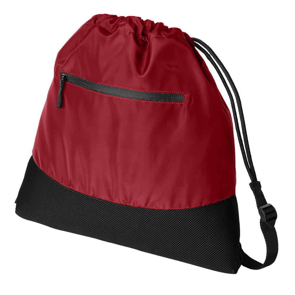 Agility Mesh Drawcord Closure Front Zippered Pocket Cinch