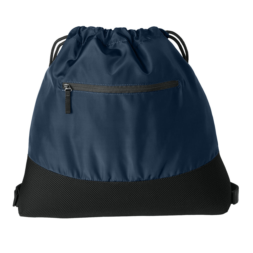 Agility Mesh Drawcord Closure Front Zippered Pocket Cinch