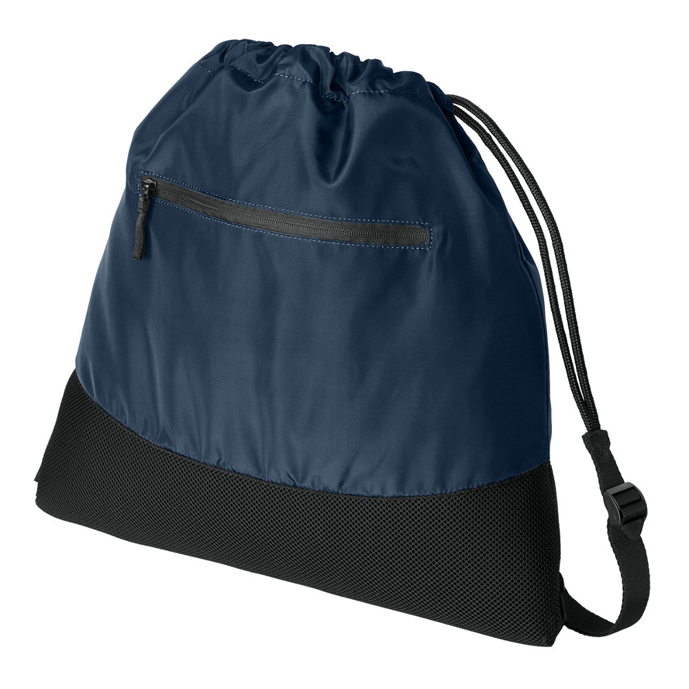 Agility Mesh Drawcord Closure Front Zippered Pocket Cinch