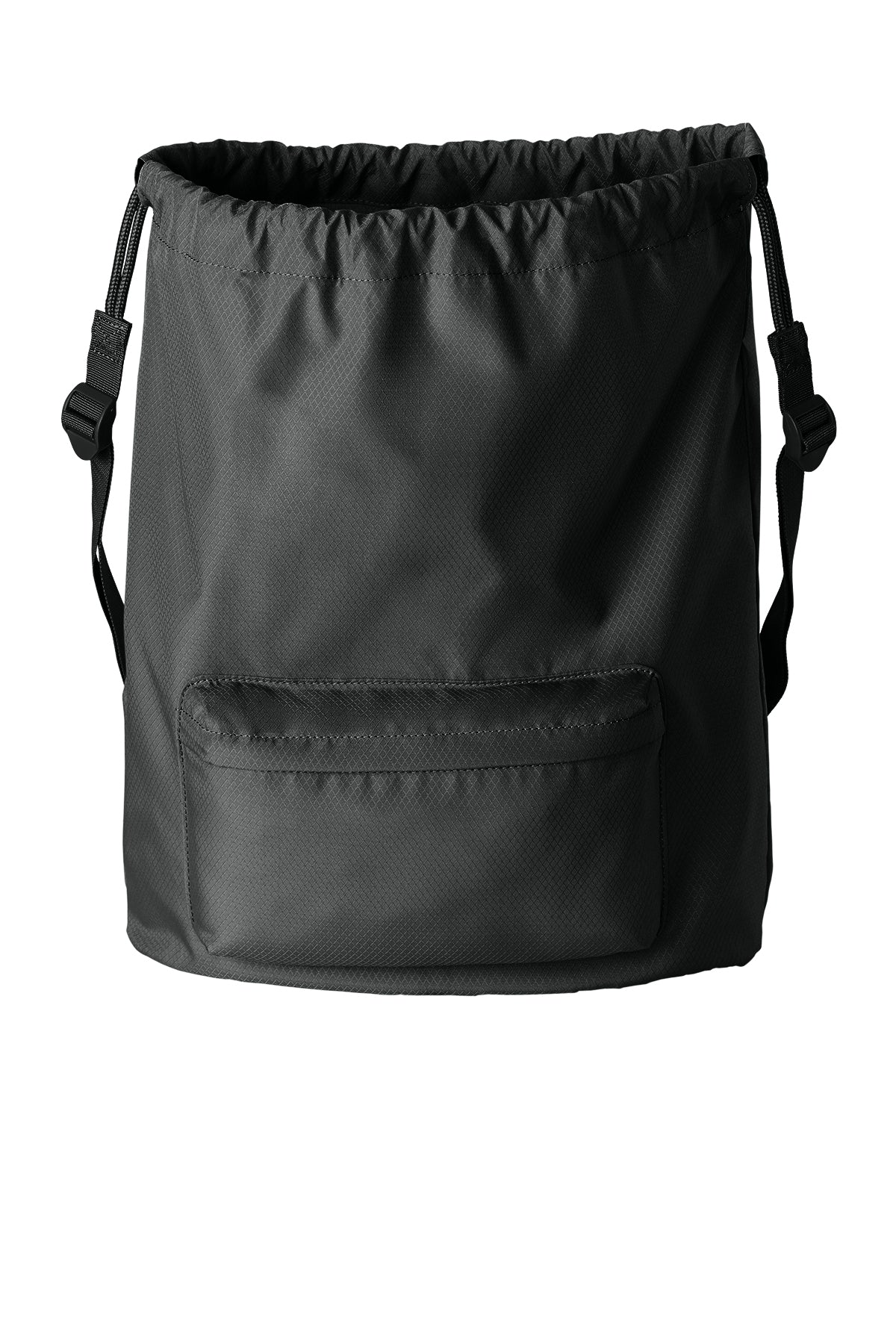 Diamond Front Zippered Pocket Cinch Bag