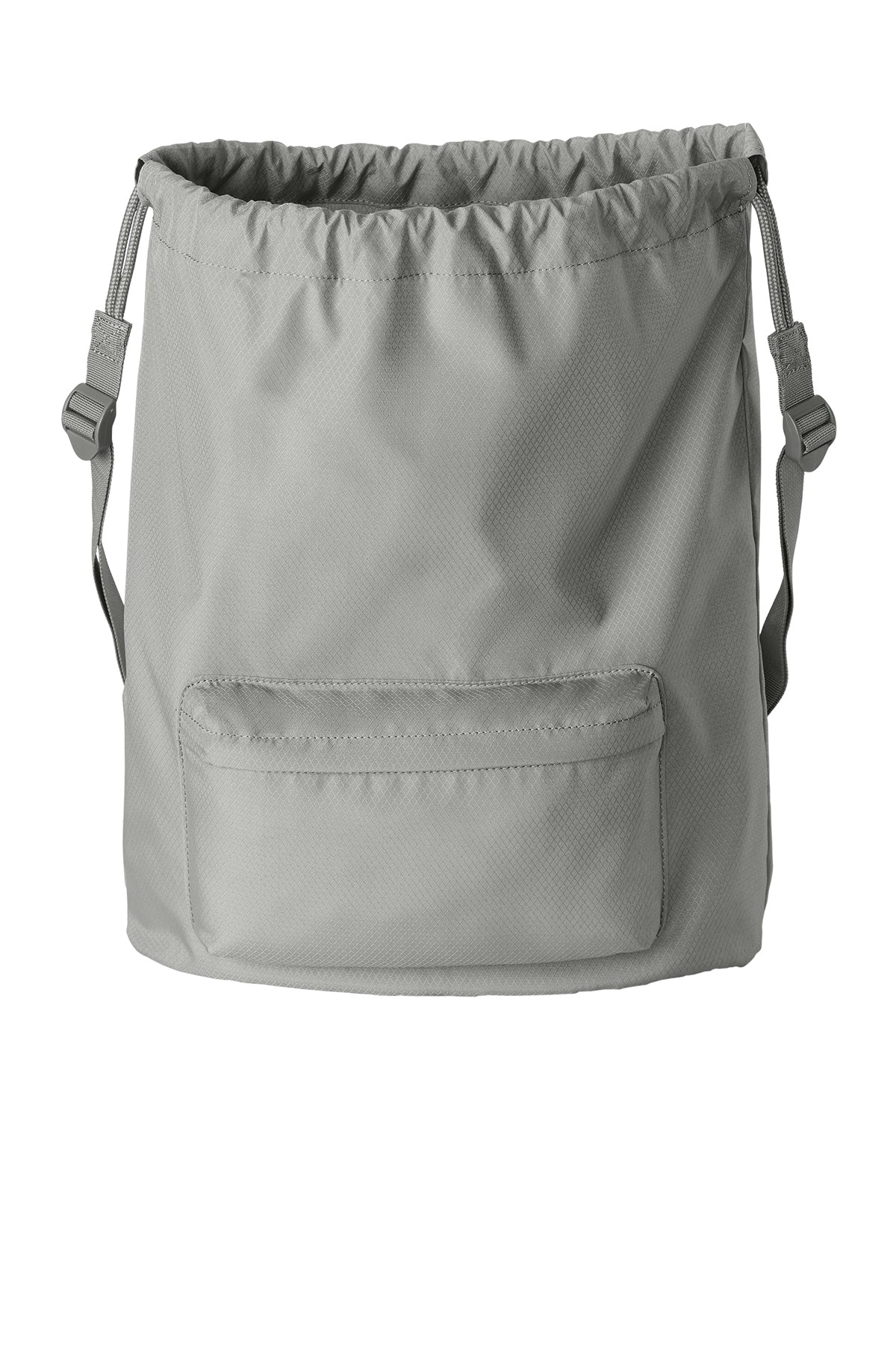 Diamond Front Zippered Pocket Cinch Bag