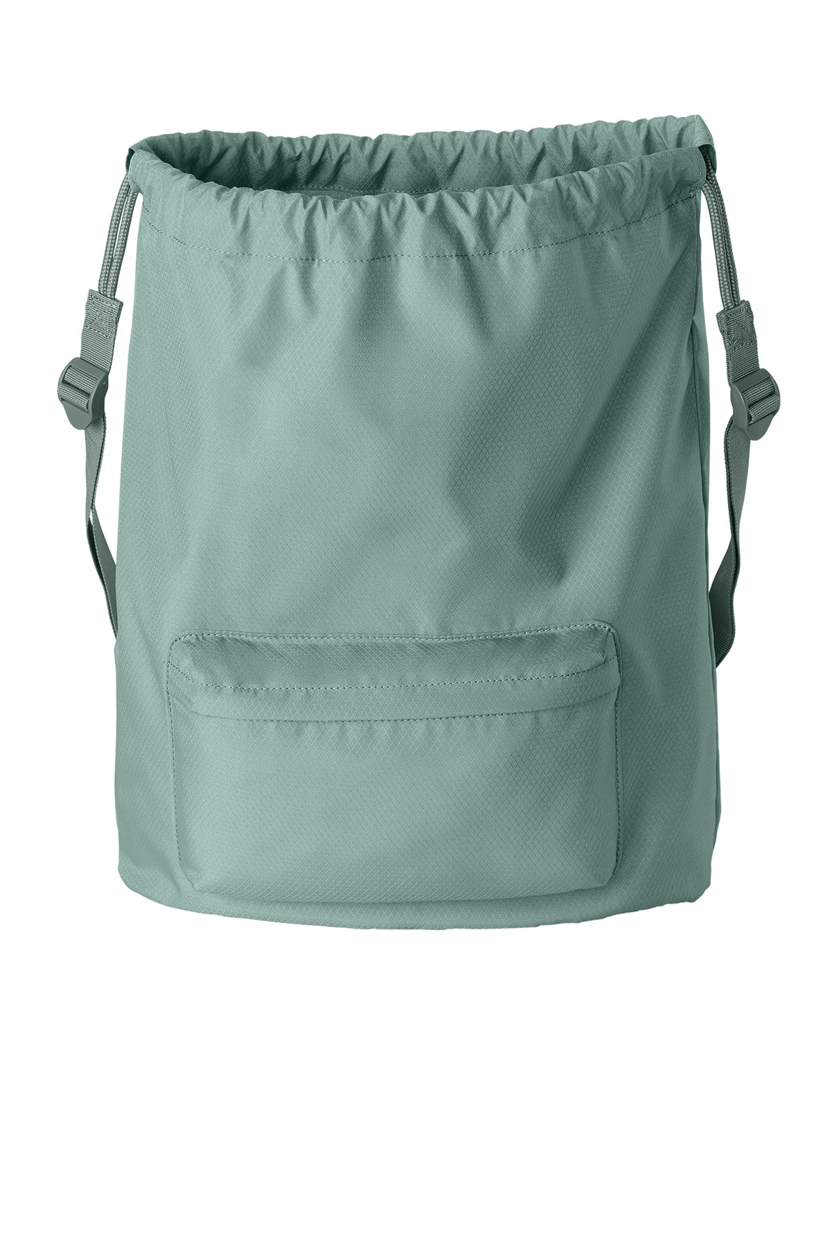 Diamond Front Zippered Pocket Cinch Bag