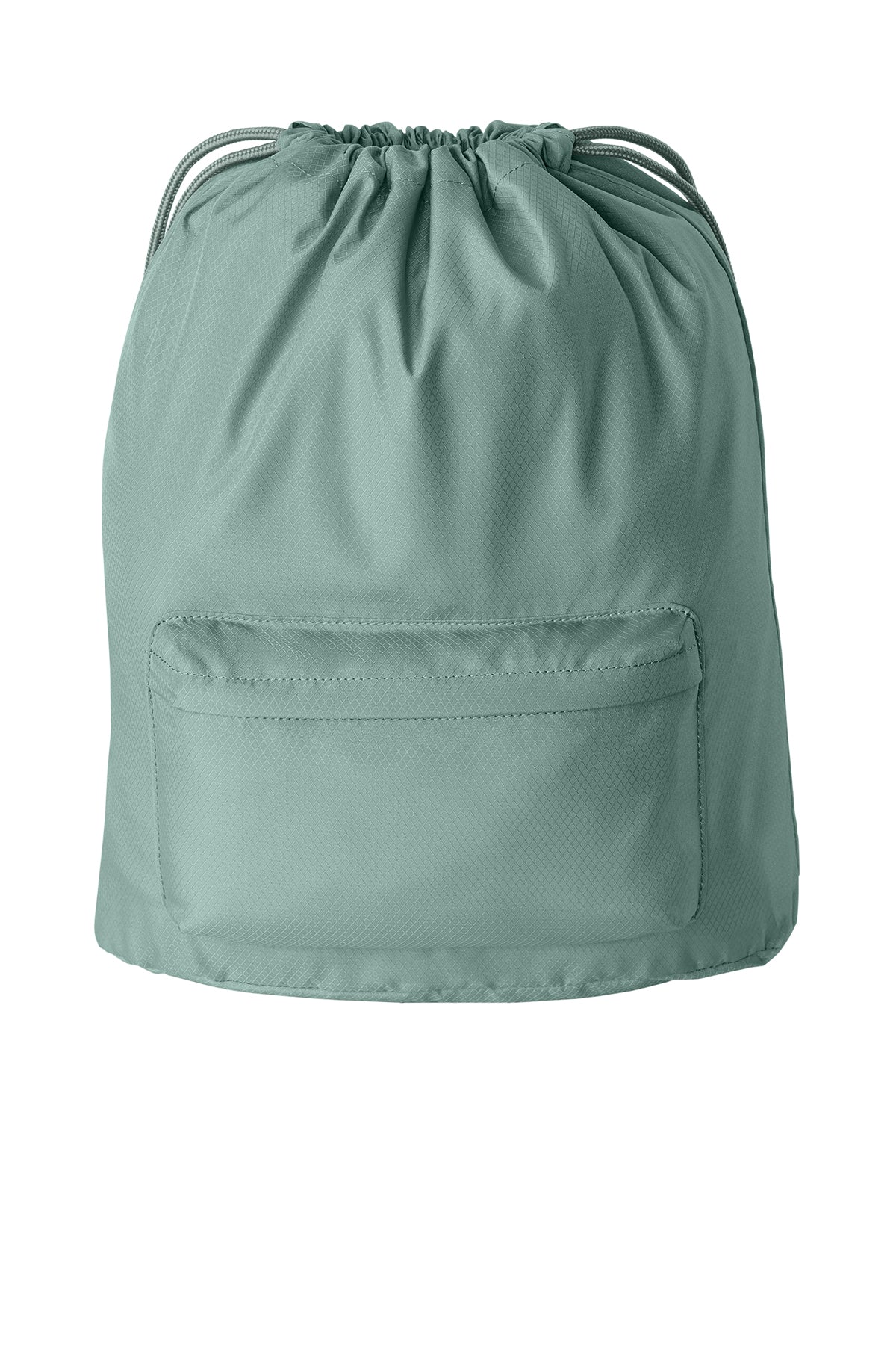 Diamond Front Zippered Pocket Cinch Bag