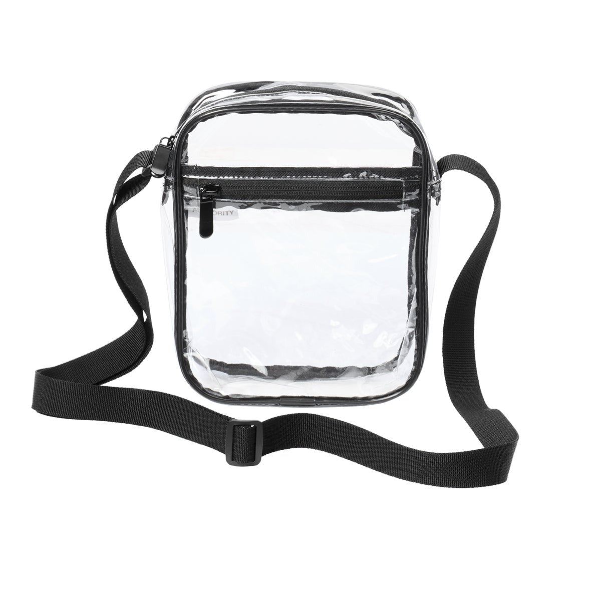 Clear Crossbody Bag with Polyester Trim Adjustable Strap