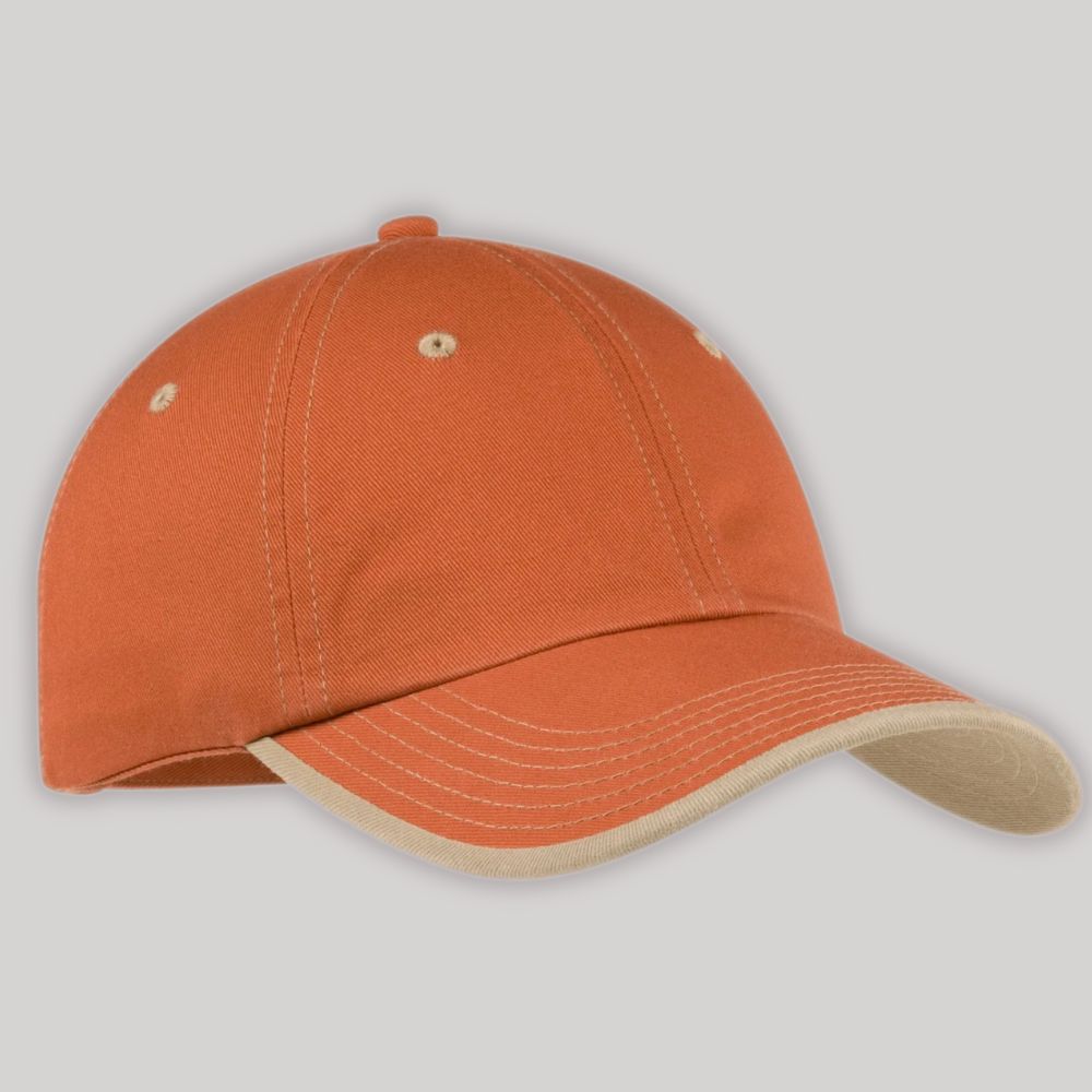 Men's Classic Look Vintage Washed Contrast Stitch Cap