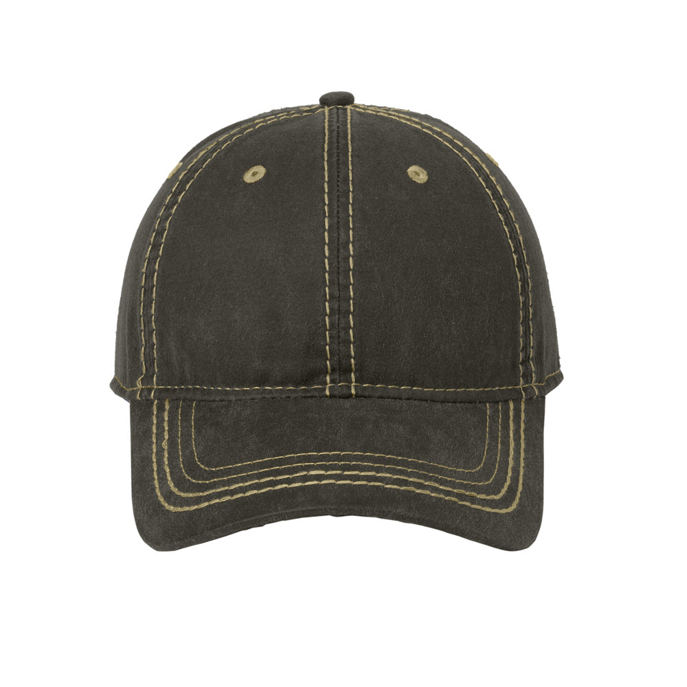 Men's Pigment Print Vintage Look with Outdoor Style Distressed Cap