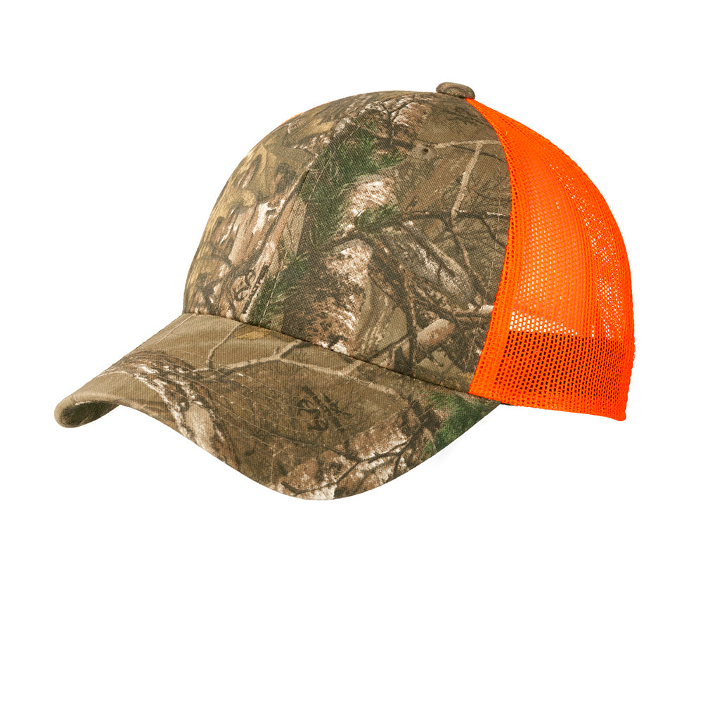 Men's Structured Camouflage Hook & Loop Closure Mesh Back Cap