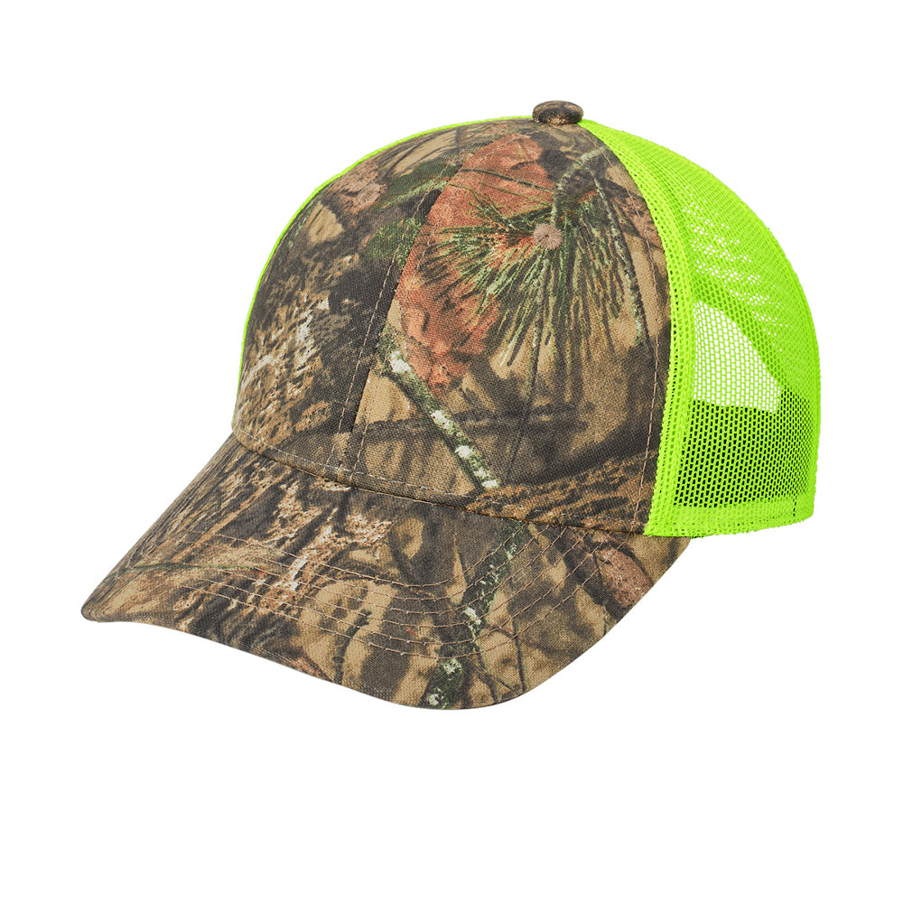 Men's Structured Camouflage Hook & Loop Closure Mesh Back Cap