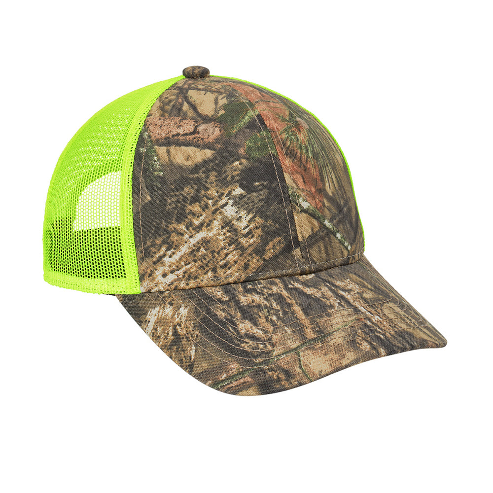 Men's Structured Camouflage Hook & Loop Closure Mesh Back Cap