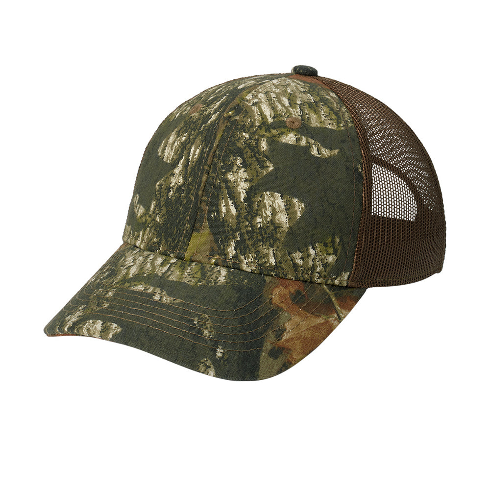 Men's Structured Camouflage Hook & Loop Closure Mesh Back Cap