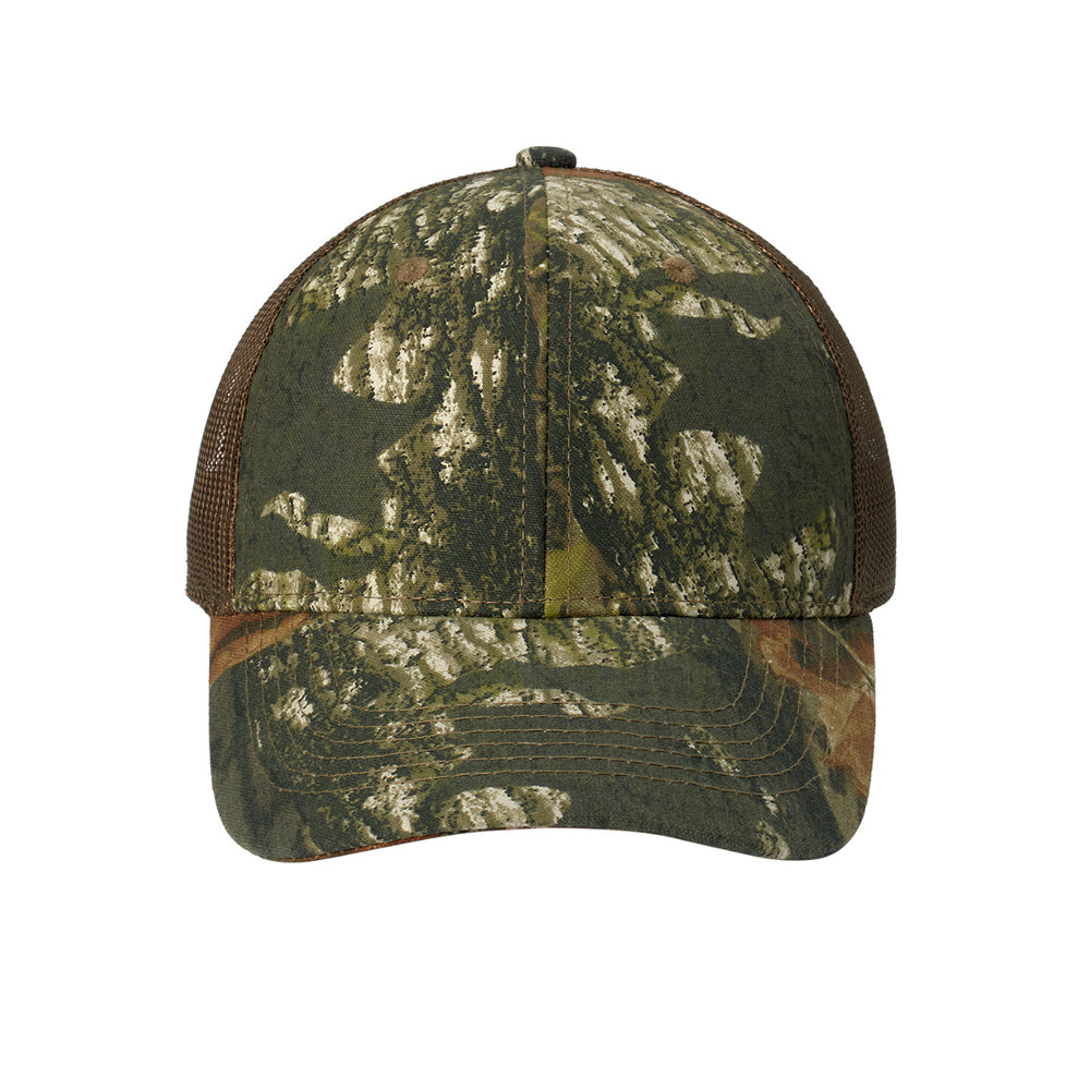 Men's Structured Camouflage Hook & Loop Closure Mesh Back Cap