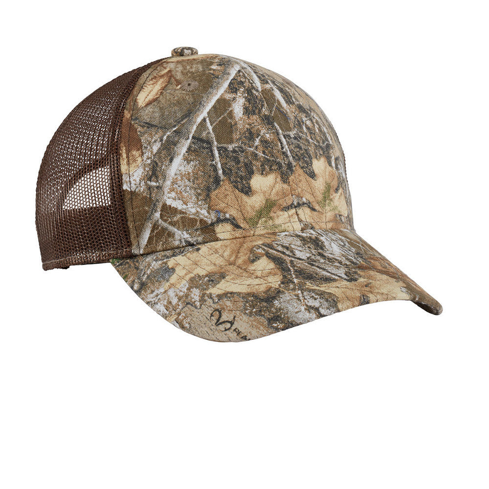 Men's Structured Camouflage Hook & Loop Closure Mesh Back Cap