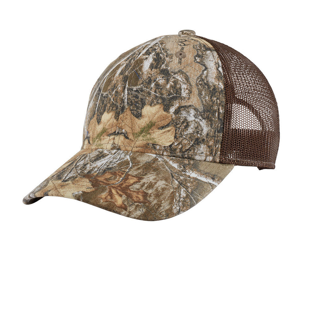 Men's Structured Camouflage Hook & Loop Closure Mesh Back Cap