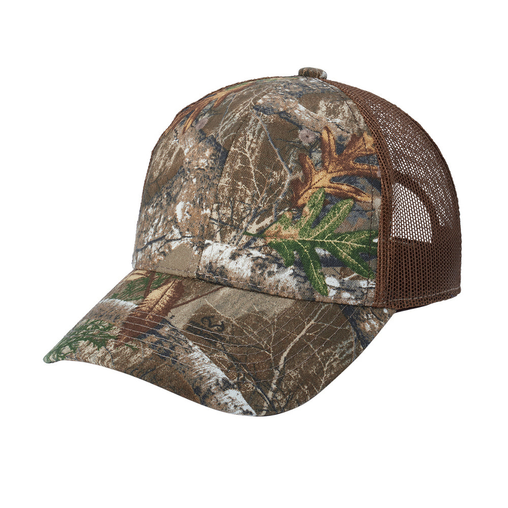 Men's Structured Camouflage Hook & Loop Closure Mesh Back Cap