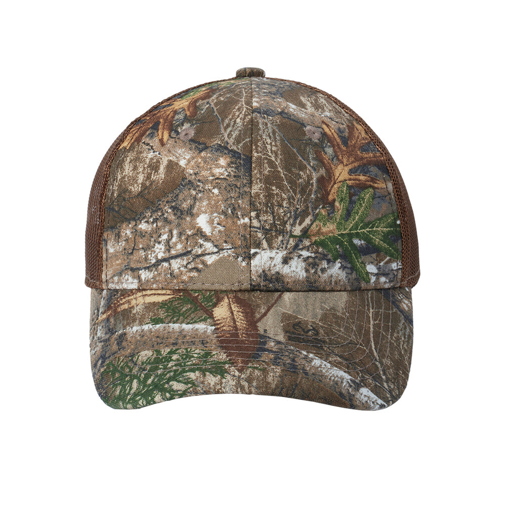 Men's Structured Camouflage Hook & Loop Closure Mesh Back Cap