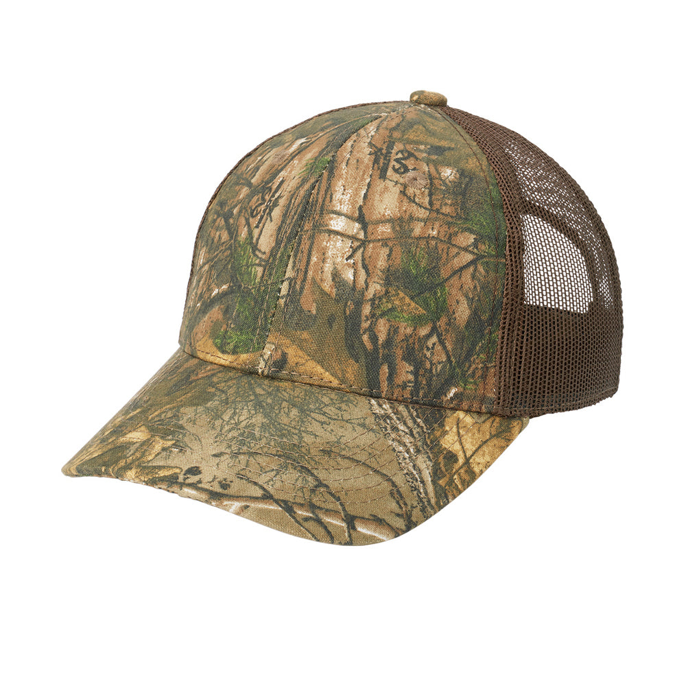 Men's Structured Camouflage Hook & Loop Closure Mesh Back Cap