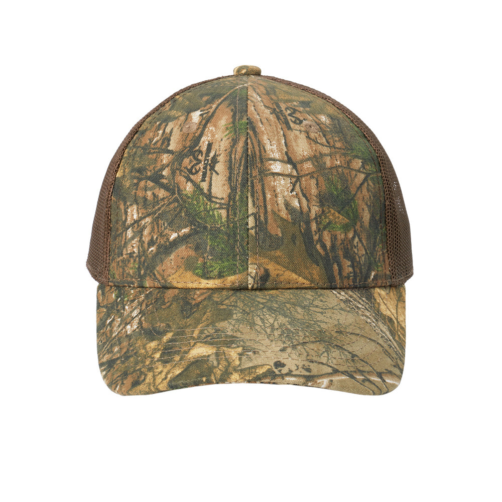 Men's Structured Camouflage Hook & Loop Closure Mesh Back Cap