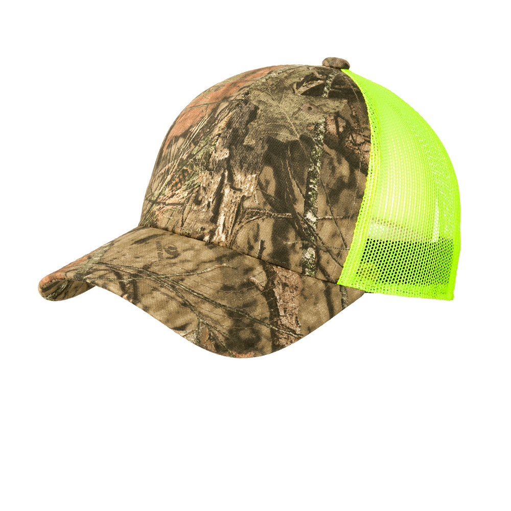 Men's Structured Camouflage Hook & Loop Closure Mesh Back Cap
