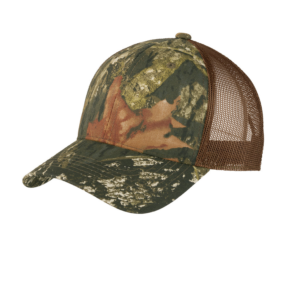 Men's Structured Camouflage Hook & Loop Closure Mesh Back Cap