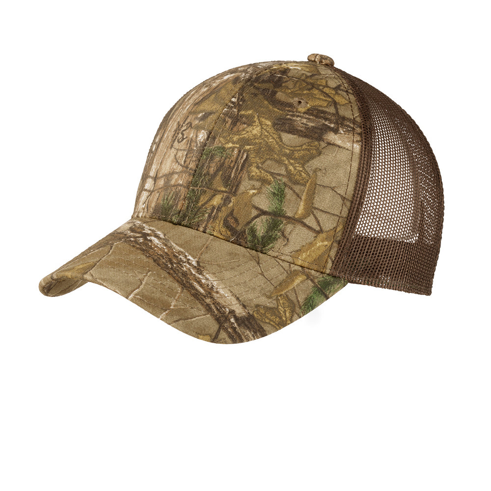 Men's Structured Camouflage Hook & Loop Closure Mesh Back Cap