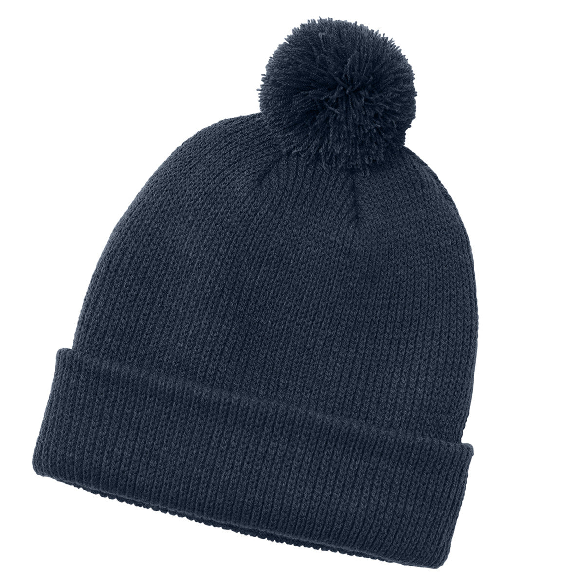 Stylish Cozy Pom Beanie for Cold Weather - River Blue Navy