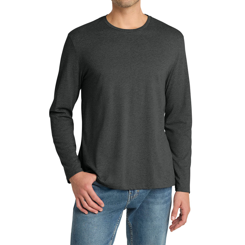 Mens Perfect Weight Long Sleeve Tee - Heathered Charcoal
