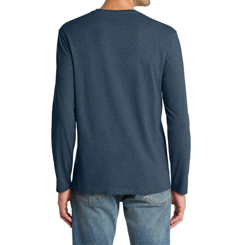 Mens Perfect Weight Long Sleeve Tee - Heathered Navy