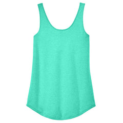 Womens Casual Soft and Comfort Perfect Tri Relaxed Tank Top Aqua Heather