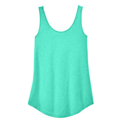 Womens Casual Soft and Comfort Perfect Tri Relaxed Tank Top Aqua Heather