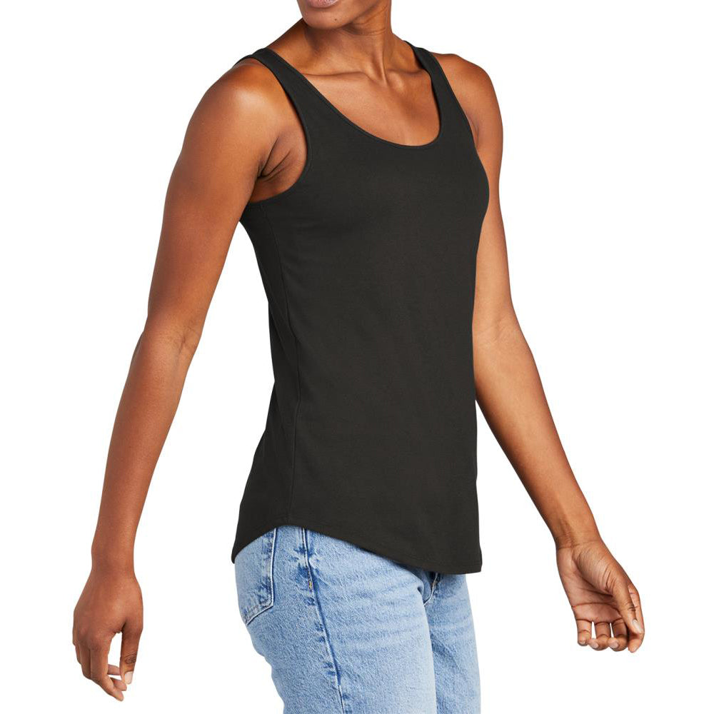 Womens Casual Soft and Comfort Perfect Tri Relaxed Tank Top Black