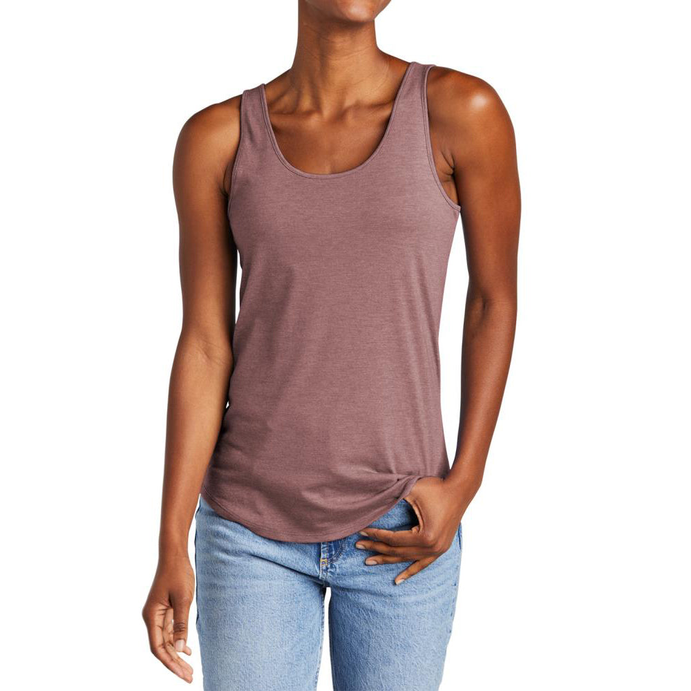 Womens Casual Soft and Comfort Perfect Tri Relaxed Tank Top Blush Frost