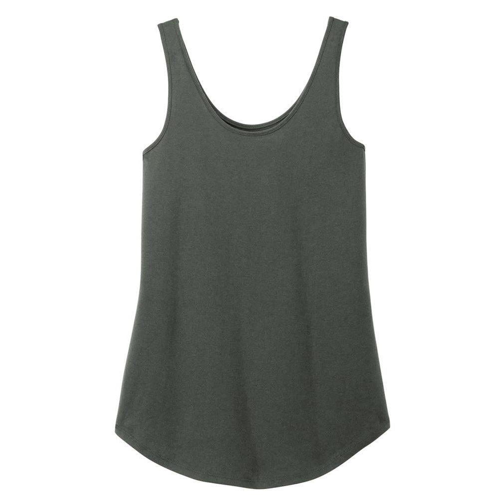 Womens Casual Soft and Comfort Perfect Tri Relaxed Tank Top Deepest Grey