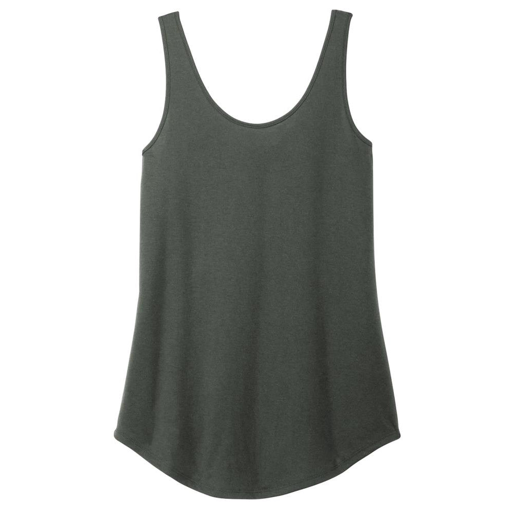 Womens Casual Soft and Comfort Perfect Tri Relaxed Tank Top Deepest Grey